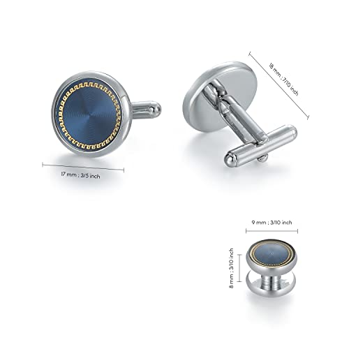 UJOY Men's Jewelry Cufflinks and Studs for Tuxedo Shirts for Weddings, Business, Dinner4