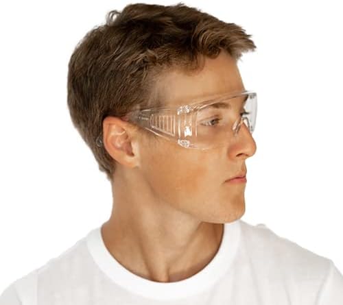 Miniatura 2 de SPECTRUM UNIFORMS Gafas protectoras de seguridad transparentes resistentes a los arañazos  Accesorios de seguridad de ventilación de templo  Lentes