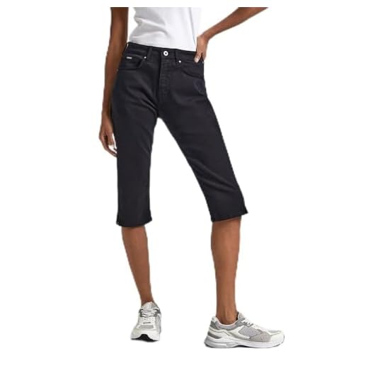 Pepe Jeans Damen Skinny Crop Hw Shorts, Schwarz (Schwarz), 30W