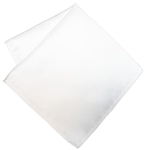 Image of LEONARDI Men's Solid Pocket Square & Pocket Square Holder For Men's Combo | Microfiber | 30cm x 30cm | Pack of 2