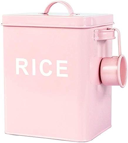 米びつ 5kg 米櫃 ライスストッカー 密閉 金属製 おしゃれ こめびつ お米保存容器 冷蔵庫に置いてもいい お米入れ お米ケース 貯蔵タンク キッチン収納 小麦粉 コーヒー豆 防虫 防湿 スリム 清潔便利 xixining (ピンク)