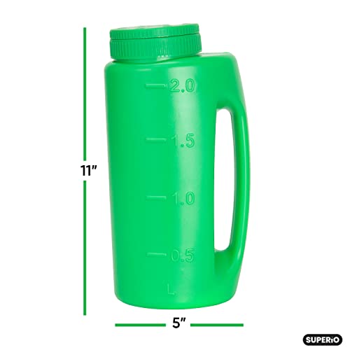 Image of Superio Seed Spreader for Lawn, 2L Handheld Shaker, Dispenser for, Seed, Snow and Ice Melt, Salt, Insect Repellents- Multipurpose Garden Applicator with Adjustable Holes, 68 Oz