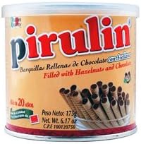 Pirulin Rolled Wafer Cookies with Hazelnut & Chocolate 6.17oz 2 Pack