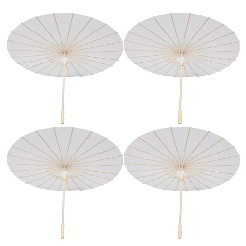 Parasols papier blanc pour éviter les reflets sur photos mariage lot de 4 grands parapluies