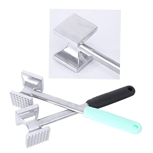 OHPHCALL Multifunctional Steak Hammer Kitchen Tool Meat Tenderizer with Long Handle for Easy Use and Storage for Tenderizing Pork and Beef