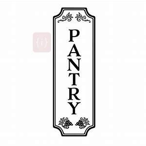 ISEE360® Pantry Sign Vinyl Wall Decal by Wild Eyes Signs, Pantry Decal, Glass Door Decal, Vinyl Lettering, Rectangle Border Frame Sign, Wall Sticker, Vinyl Wall Decal(Black) Vinyl Sticker 21 X 56 cm