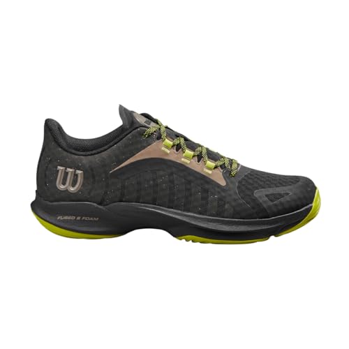 WILSON Men's Sneaker, Black/Lime Green/Falcon, 8.5