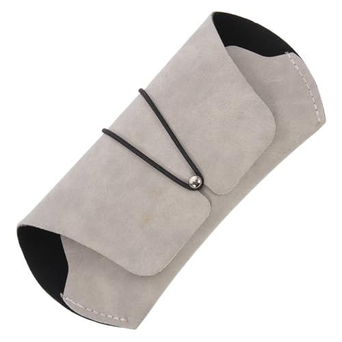 BESPORTBLE Fashion Grey Leather Sunglasses Storage Box Protective Eyewear Case for Travel Organizer for Men and Women