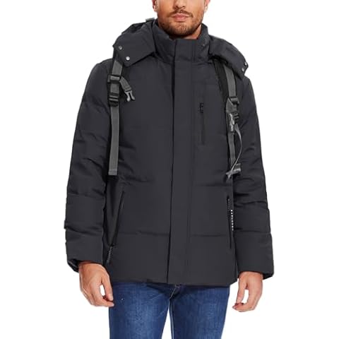 Flygo Men's Insulated Puffer Jacket Cover