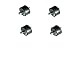 Lot of (4) Rubber Vibration Isolator Mounts (1-3/8" Dia x 3/4 Thk) 3/8-16 x 5/8 Long Studs