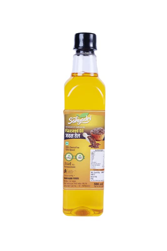 Sahyadri Cold Pressed Flaxseed Oil 0.5L /500Ml Amazon.in Grocery & Gourmet Foods