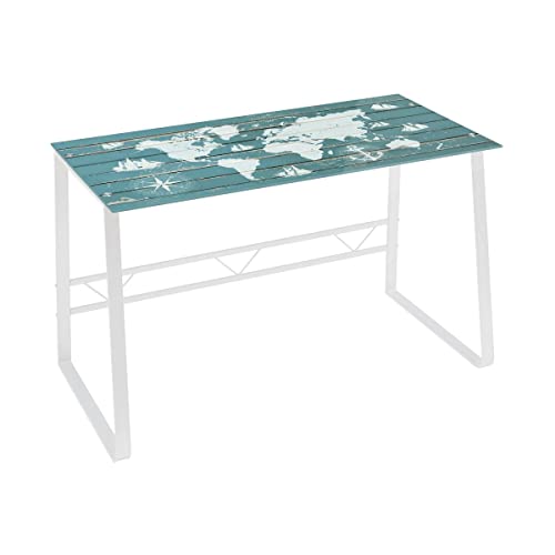 Lola Home Escritorio, Metal, Blanco, 75x60x120 cm