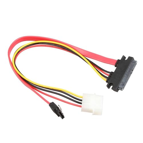 Cable SATA Fem. 7+15 Pin y Adaptador Power SATA 7+4 Pin 0.3m miniatura 6