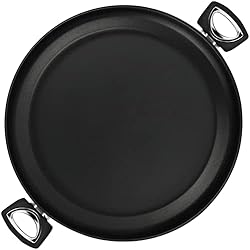 Paellero De Luz Alza ® Classic paellera, 32 cm de diámetro Superior, Fabricada en Acero Inoxidable 18/10, Antiadherente Triple Capa, Apta para Todo Tipo de cocinas, inducción, Asas de baquelita, fácil Limpieza