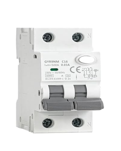 Disjoncteur différentiel Type AC 2P C16A 30mA pour rail DIN