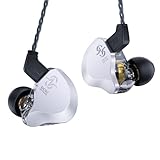 Yinyoo CCZ DC02 SOLO イヤホン 有線 イヤモニ インイヤーモニター カナル型 耳掛け イアフォン デュアル磁気回路DD＆PU+PET複合振動板 適度な低音量とクリアで充実した中高音域 空間感はゲーミングにも適応可能 通勤/通学/スポーツ/音楽/ゲーム(シルバー・マイクなし)