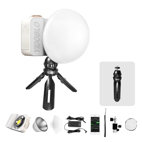 Yidoblo ZC-100BI 100W COB Video Light with Bowens Mount,10000Lux/m 2700K-7500K Bi-Color Camera Light with 10 Scenario Simulations Control Continuous Lighting for Photography (ZC-60C+ kit)