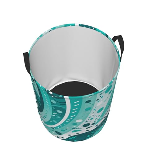 Panier linge pliable turquoise Oxford imperméable taille M