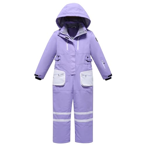 Generic Youth Girls Overalls Boys’ Snowsuit – Insulated Lined Jumpsuit – Winter Pram Snowmobile Ski Suit Snow Clothes Girl