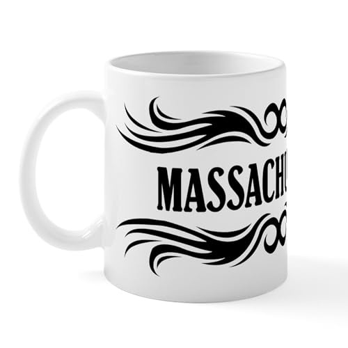 Image of CafePress Massachusetts Tribal Tattoo Mug 11 oz (325 ml) Ceramic Coffee Mug