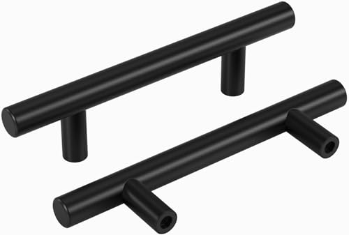 Image of homdiy 40Pack 6-1 /4in Cabinet Handles Black Kitchen Cabinet Pulls Drawer Pulls for Dresser Drawers