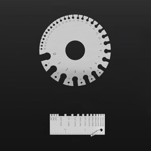 Kit de Medición de Calibre de Alambre y Herramienta de Grosor de Calibre para Chapas de Metal Acero Inoxidable miniatura 7