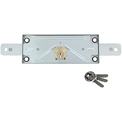 Persianas Metalicas Antiguas Amig - Cerradura Metálica para Cierres de Persianas Metálicas Enrollables Mod. 643 Cilindro: 15 mm Incluye 3 Llaves de Latón Niqueladas En Acero Zincado