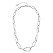 Produktbild JEWELS BY LEONARDO Leonardo Organico Halskette aus Edelstahl 1 Stück, kurze Halskette aus ovalen Ketten-Gliedern, silberfarbenes Glieder-Collier, Damenschmuck, 022056