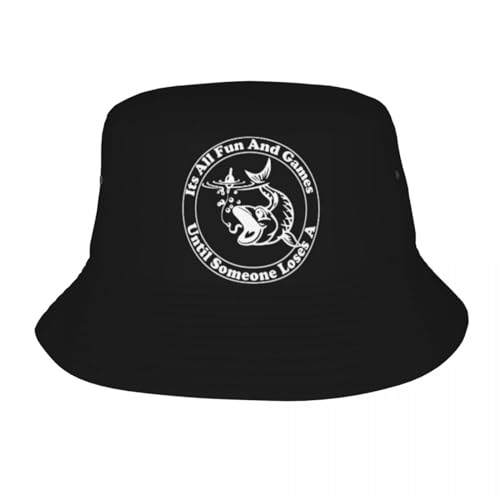 La Moda es Todo diversión y Juegos hasta Que Alguien Pierde un pez Sombreros de Pescador para Mujeres Hombres Estampado Verano Playa Sol Gorra de Pescador Regalo de Primavera
