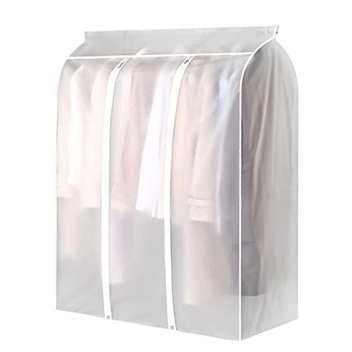 Festnight Funda Protectora de Ropa para Ropa Bolsa de Almacenamiento de Ropa Colgante Translúcida a Prueba de Polvo Bolsa de Almacenamiento Colgante Impermeable para Armario con Cremallera Completa Cover