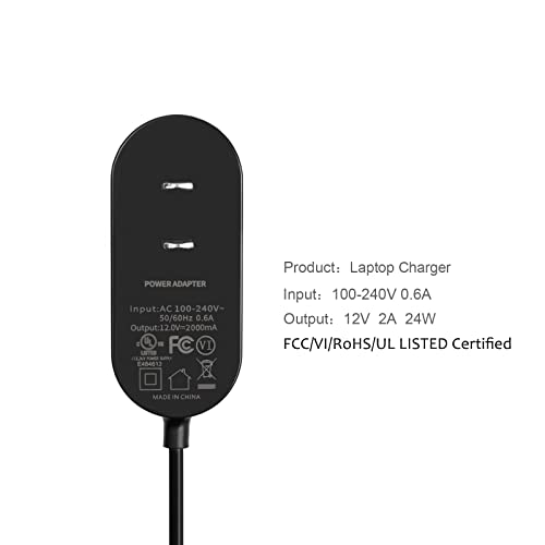 Flgan 12V 2A Charger For Gateway Gwtn141 Gwtn141-5 Gwtn116-1 Gwtc116-1 Gwtn141-1 Evoo Ev-C-116-5 Ev-C-116-6 N11Sp3 Tev-C-116-1 Ev-C-116-7 Wac024Wvz12V Saw30-120-2000U #TOP4