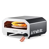 VEVOR 16 in Outdoor Pizza Oven, Auto Rotating Propane Gas Pizza Ovens, Portable Pizza-Cooker with Electric Rotate Pizza-Stone, Carry Bag, Propane Pizza Maker For Outside Backyard Patio Camping, Black