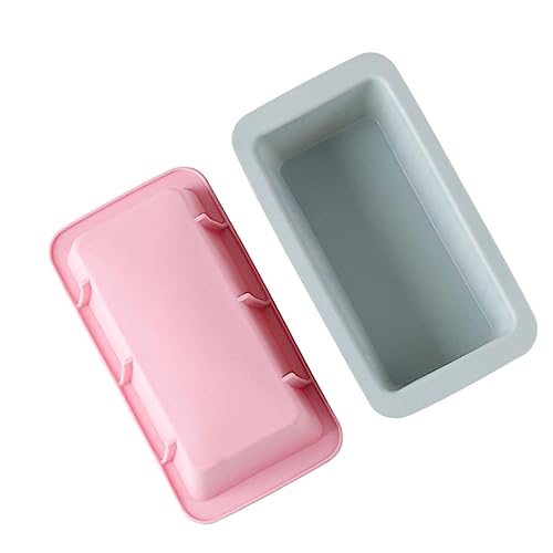 PRETYZOOM 2pcs Silicone Rectangular Cake Mold Food-grade Baking Mold for Mousse Bread and Cake Easy to Use for Baking