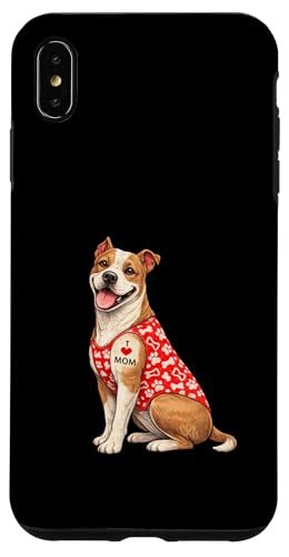 Pitbull Mom I Love Mom �^�g�D�[ �s�b�g�u�� �I�[�i�[�s�b�g�u���Y �}�} �X�}�z�P�[�X iPhone XS Max �p