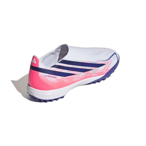 adidas Unisex-Adult F50 Hyperfast League Laceless Turf, WhiteSolarPurpleSolarTurbo, 6 by adidas - Used condition - Image 4