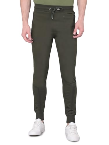 Image of Force NXT Men's Super Combed Cotton Rich French Terry Fabric Solid Joggers | Active Joggers for Men | Comfortable Waistband with Zipper Pocket for Daily Workout