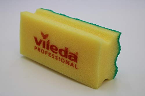 Estropajo Vileda Puractive amarillo de cocina, esponja salvaúñas pack de 10 4
