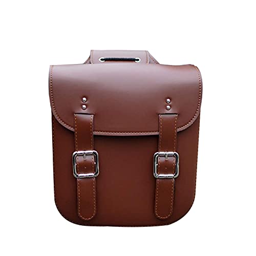 Sacoche arrière de vélo en cuir marron grand volume bagage de transport