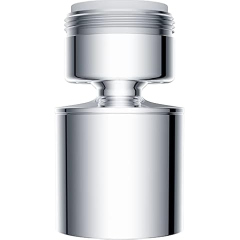 Waternymph Dual-Function 2-Flow Kitchen Sink Aerator, ACS Certification, 2 Sprayer with Soft Bubble Stream and Strong Sprayer, Water Saving - 24mm Male Thread - Chrome(M24) Cover