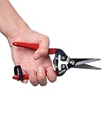 Gardeness SK5 Floral Scissors, Ultra Sharp Straight Pruning Shears – Garden Snips & Flower Clippers for Stems, Leaves, Bonsai and Fruit Picking, Lightweight Effort‑Saving Gardening Scissors (1 Pack)