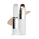 Color Changing Foundation Stick mit Bürste, Feuchtigkeitsspendende und Leichte Abdeckcreme mit Pinsel, Farbwechselndes Foundation-Stick, Cremestift für Alle Hauttypen (Mittel)