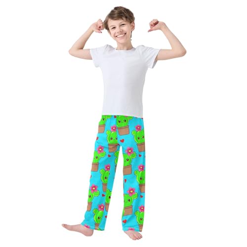 J JOYSAY Cute Cactus Hearts Pajamas Pants Soft Long Pajama Bottoms Lounge Sleep Pants Size S-XL3