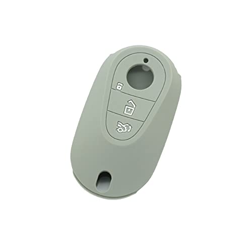 BROVACS Silicone Cover Protector Case Holder Skin Jacket Compatible with MERCEDES BENZ 3 Button Remote Key Fob CV2953 Grey