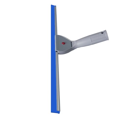 Image of Car Window Cleaning Squeegee 45cm 18 Inch Water Wiper for Bathroom Glass Home Mirror Wall Tiles Silicone Blade Plastic Handle (18IN /45CM, Blue)