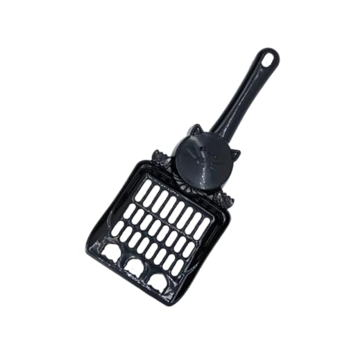 Pá Para Caixa De Areia Higiênica De Gatos Pet Carinha de Gato (Preto)