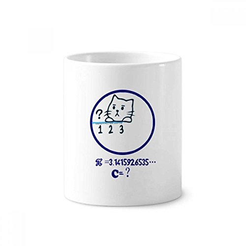 Gobelet chat en céramique pour brosse à dents et bureau mathématiques
