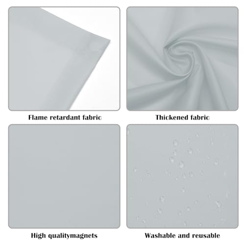 Image of ANGSYLTH 8 Pcs Fluorescent Light Covers - 4 x 2 Feet Covers for Ceiling Lights, 8 x 10 Magnetic Light Filters for Classroom, Office, Hospitals (Light Gray-2)
