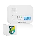 Smartwares Détecteur de monoxyde de Carbone FGA-13041 - Capteur 10 Ans - avec écran et B...