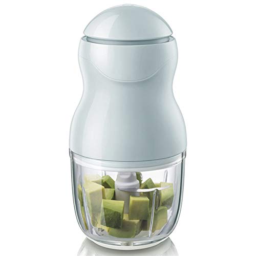 Baby-Hilfsmaschine Chopper Mini Fleischwolf Kochmaschine 0,3 Liter Glas,Blau