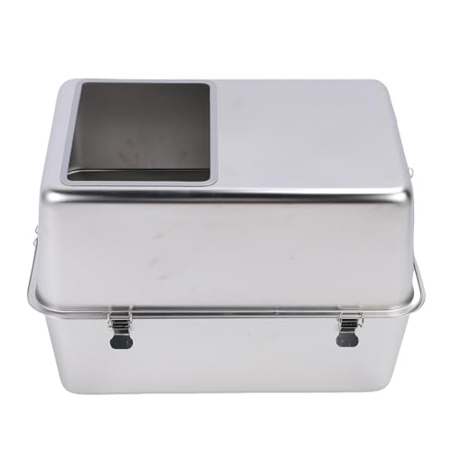Caja de arena para gatos acero inoxidable grande miniatura 5